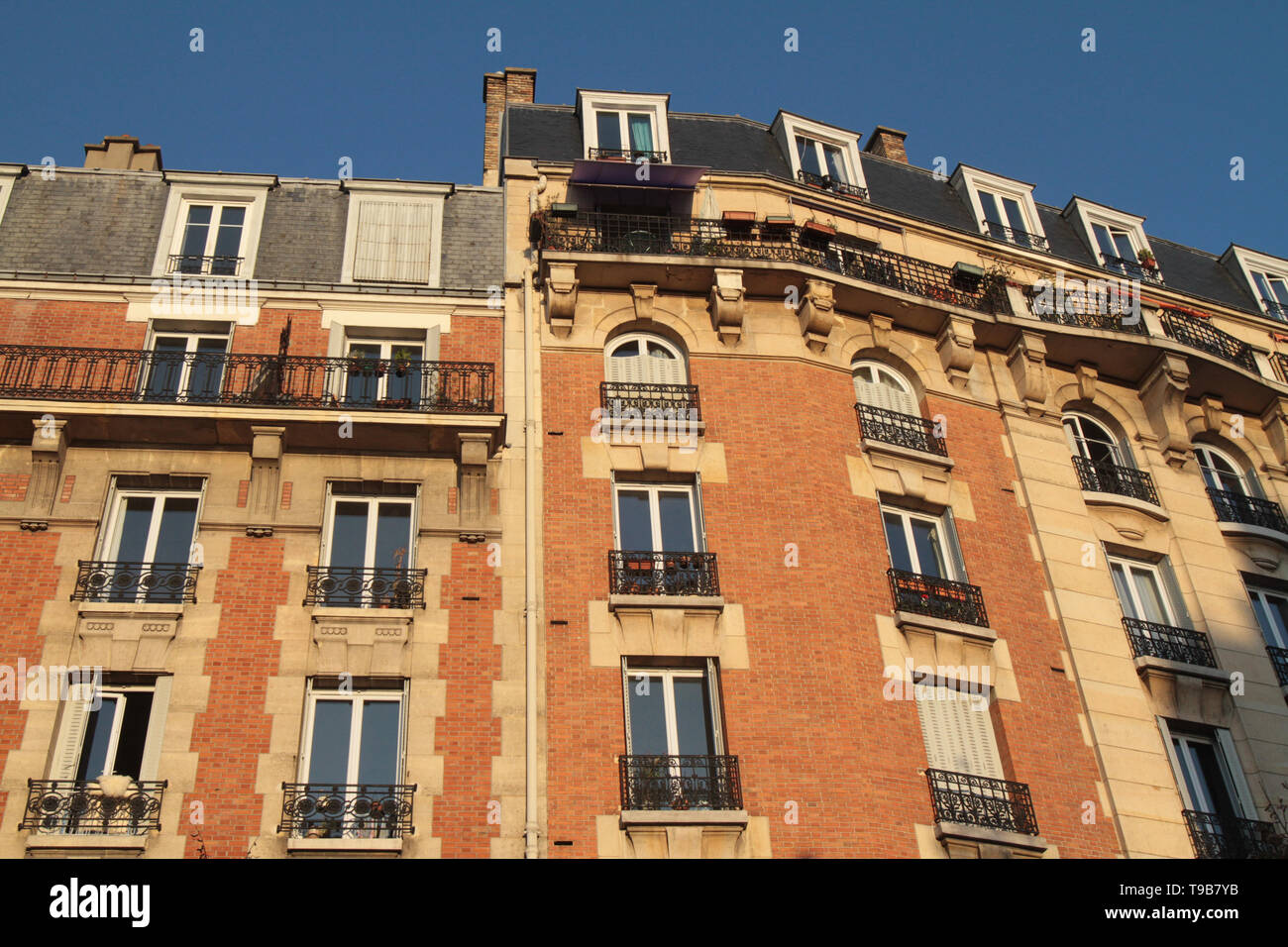Immeuble Parisien. Paris. Stockfoto