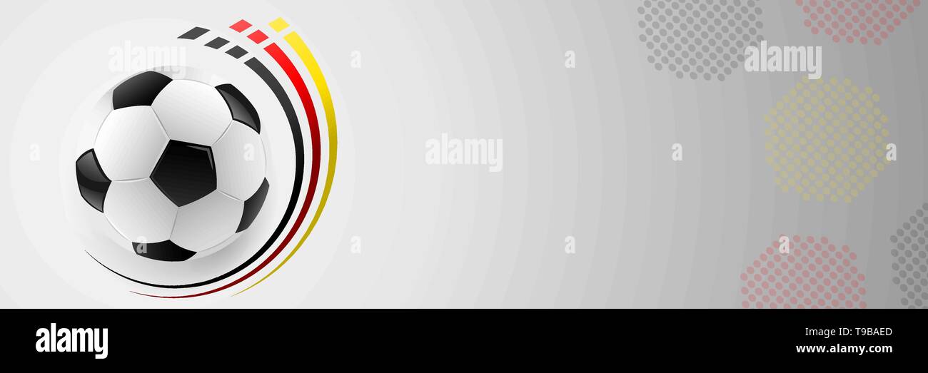 Fussball Banner mit Deutschland Fahne Farben abstrakt Design Stock Vektor