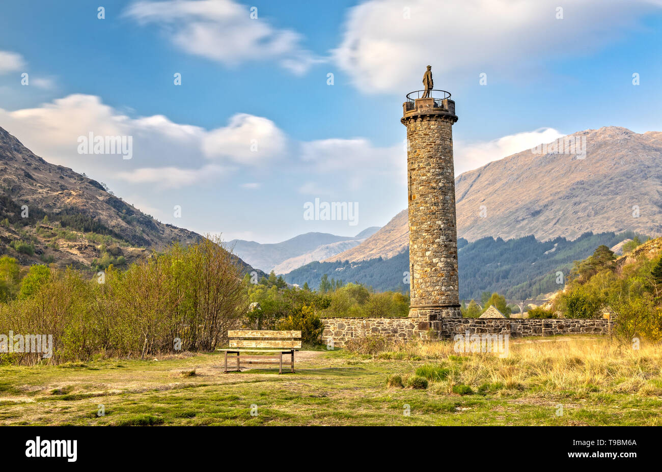 Glenfinnan Monument in den schottischen Highlands in der Nähe von Fort William Stockfoto