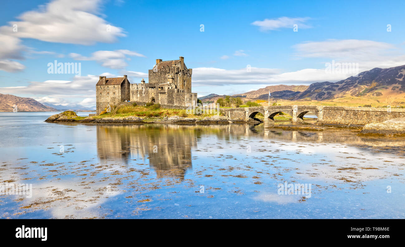 Eilean Donan Castle in Dornie in den schottischen Highlands, Schottland Stockfoto