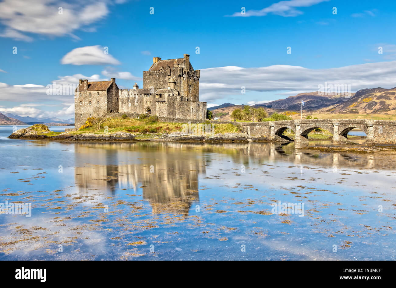 Eilean Donan Castle in Dornie in den schottischen Highlands, Schottland Stockfoto