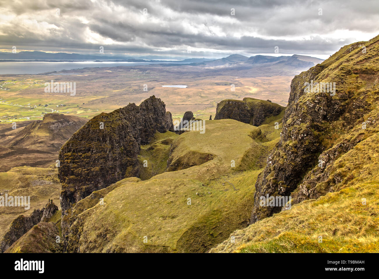 Eindruck des Quiraing auf der Isle of Skye in Schottland Stockfoto