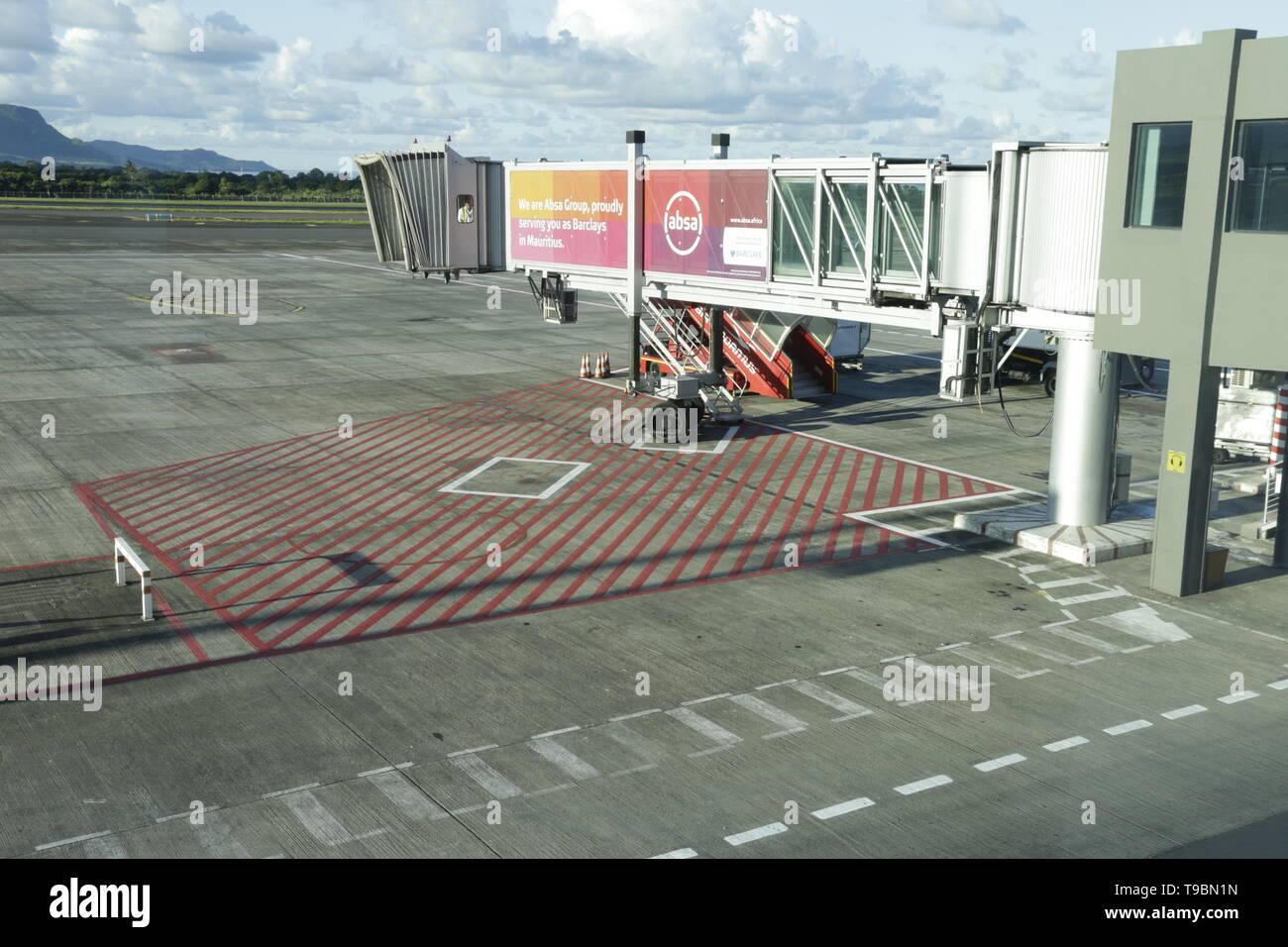 Mauritius Airport (SSR International Flughafen entfernt. Der Flughafen von Mauritius (Sir Seewoosagur Ramgoolam International Airport) Stockfoto