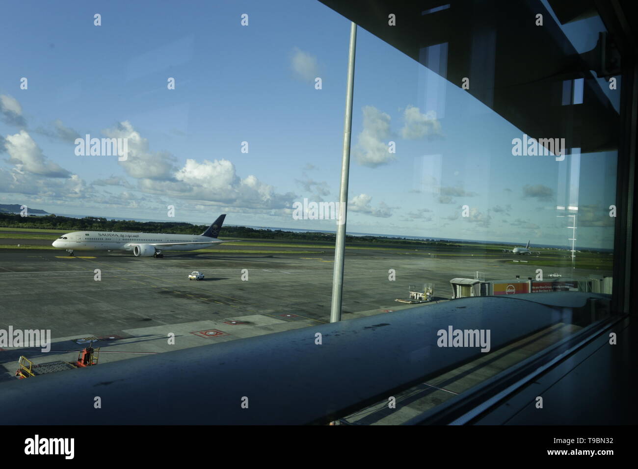 Mauritius Airport (SSR International Flughafen entfernt. Der Flughafen von Mauritius (Sir Seewoosagur Ramgoolam International Airport) Stockfoto