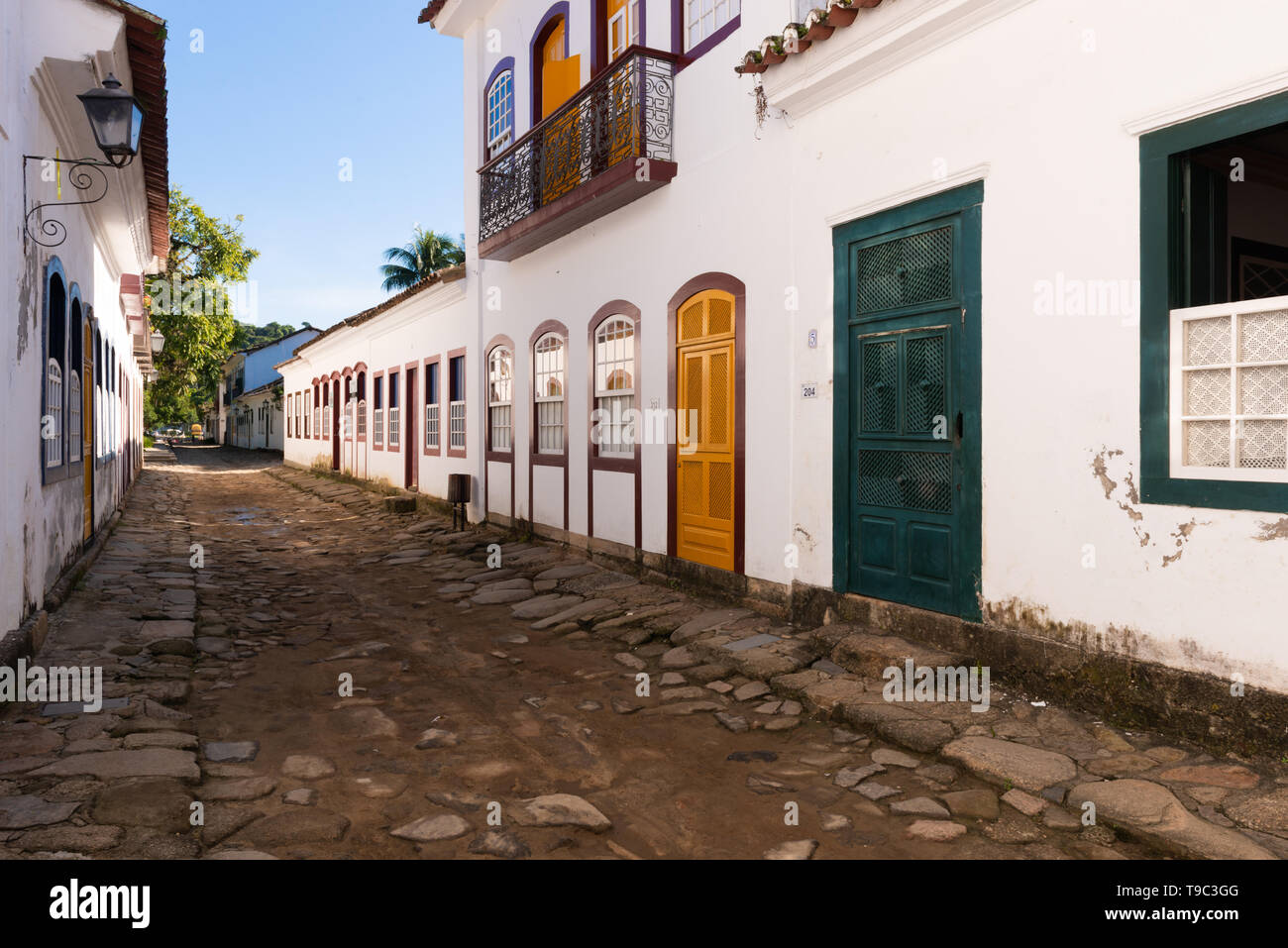 Die Straßen von Paraty, eine historische Stadt in Rio de Janeiro, Brasilien Stockfoto