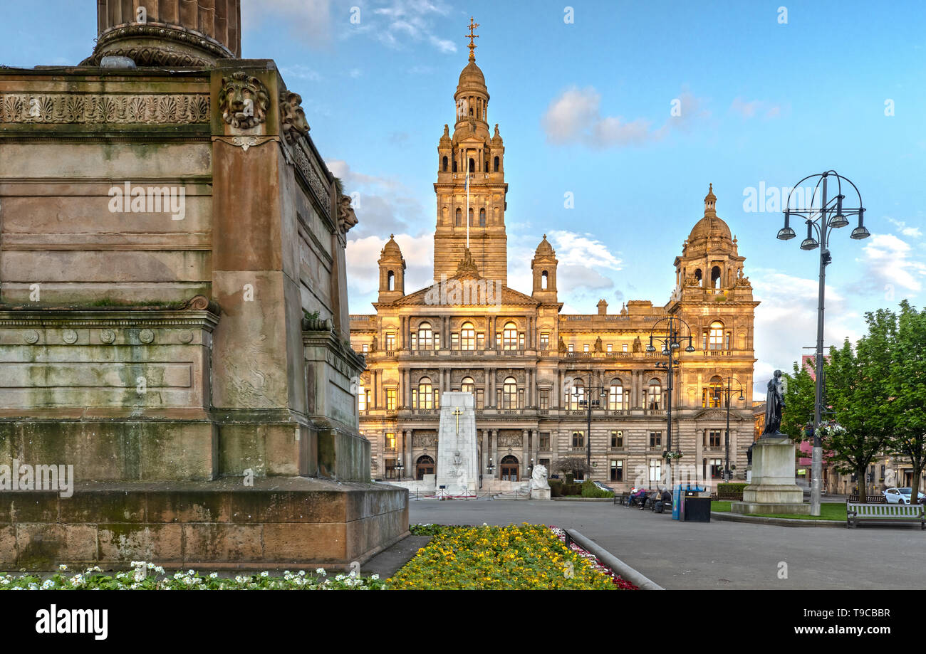 Glasgow City Chambers, George Square in Glasgow, Schottland Stockfoto