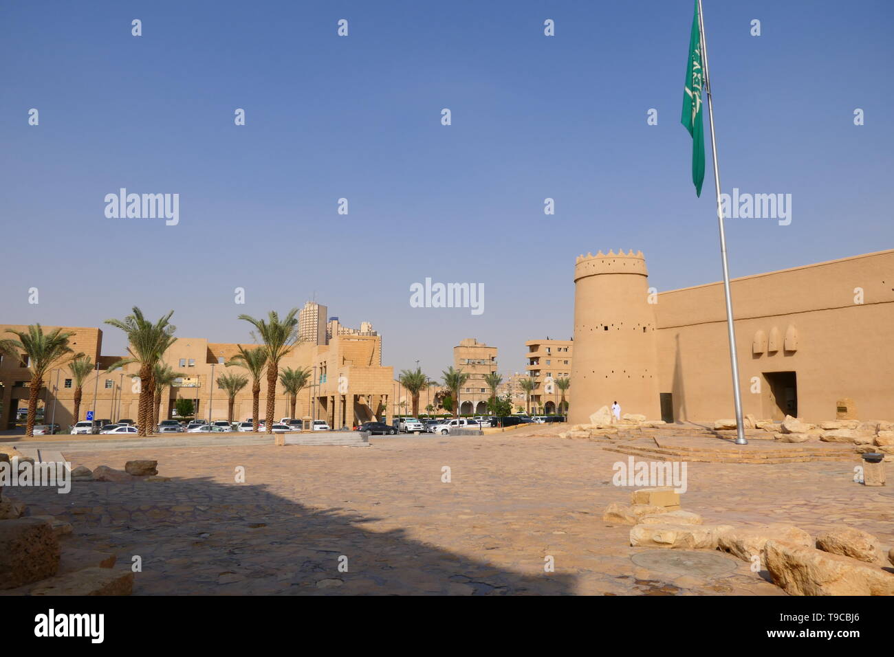 Seitenansicht der historischen Al Riyadh Masmak (Festung) Saudi-Arabien Stockfoto