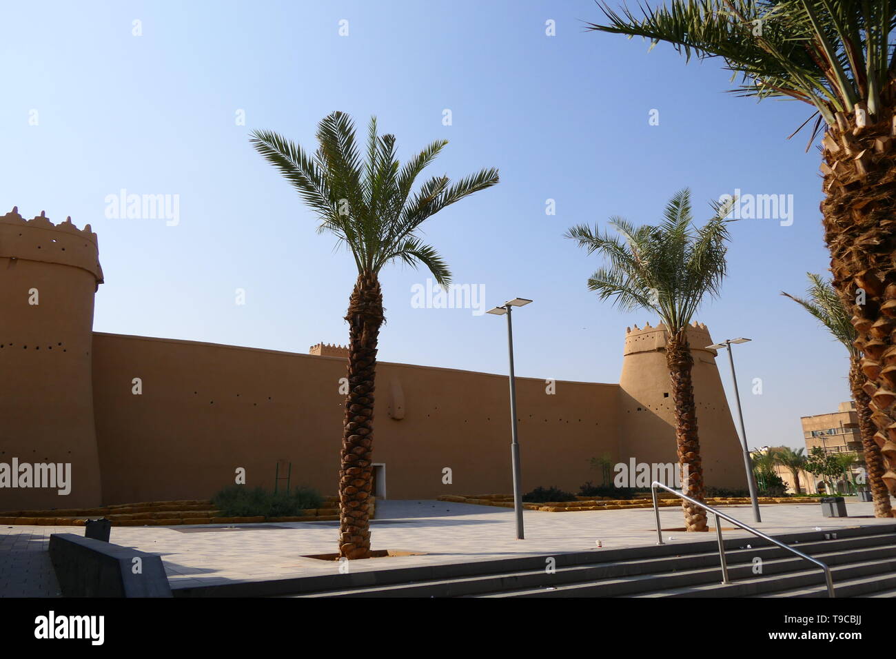 Seitenansicht der historischen Al Riyadh Masmak (Festung) Saudi-Arabien Stockfoto