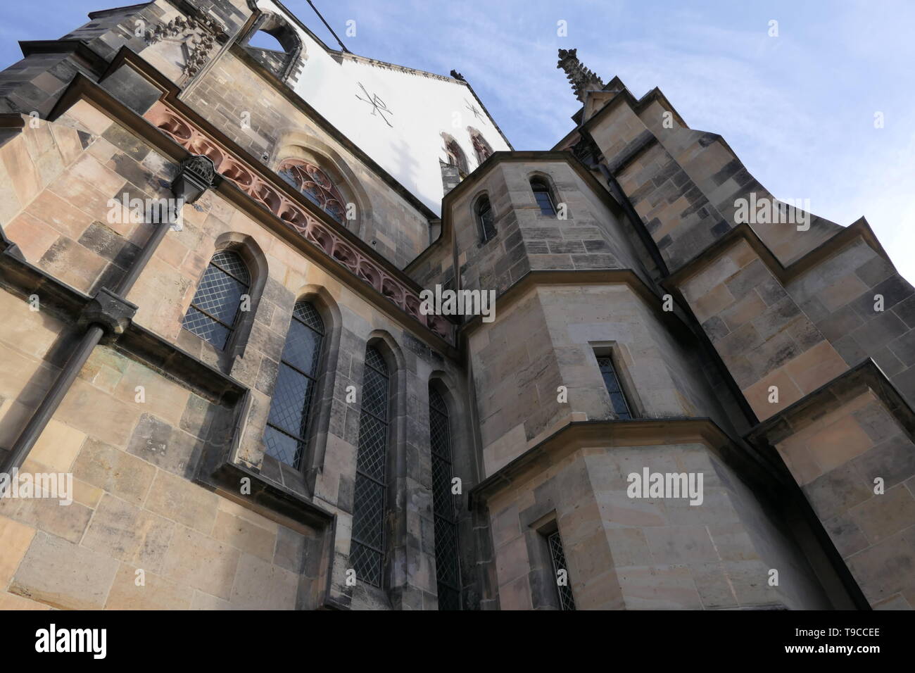 Künstlerische Seite Blick auf die St. Thomas Kirche in Leipzig, Deutschland Stockfoto