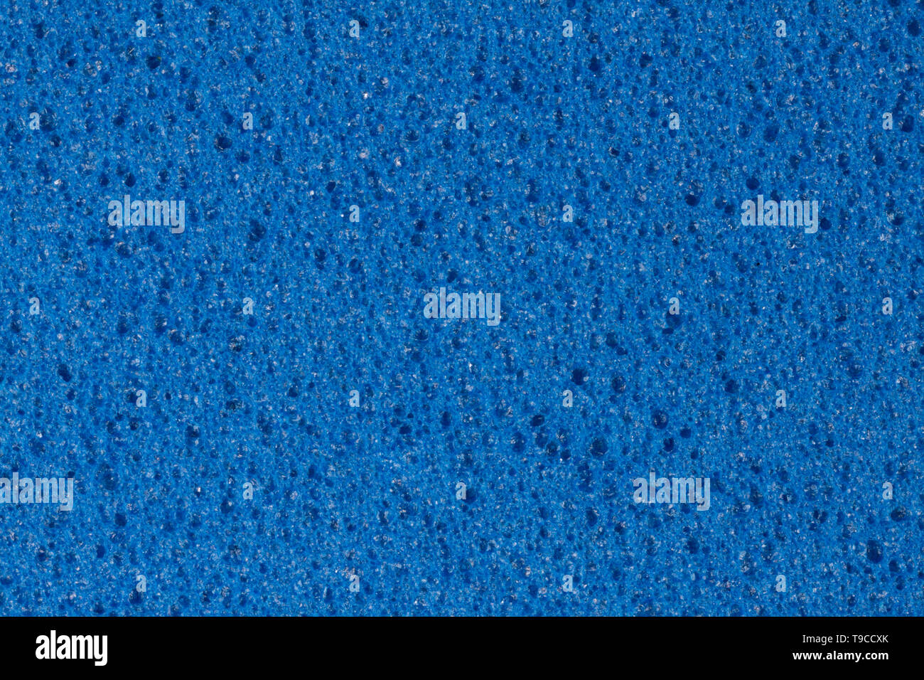 Blau Ethylen Vinyl Acetat Schaum Textur mit Porosität. Stockfoto