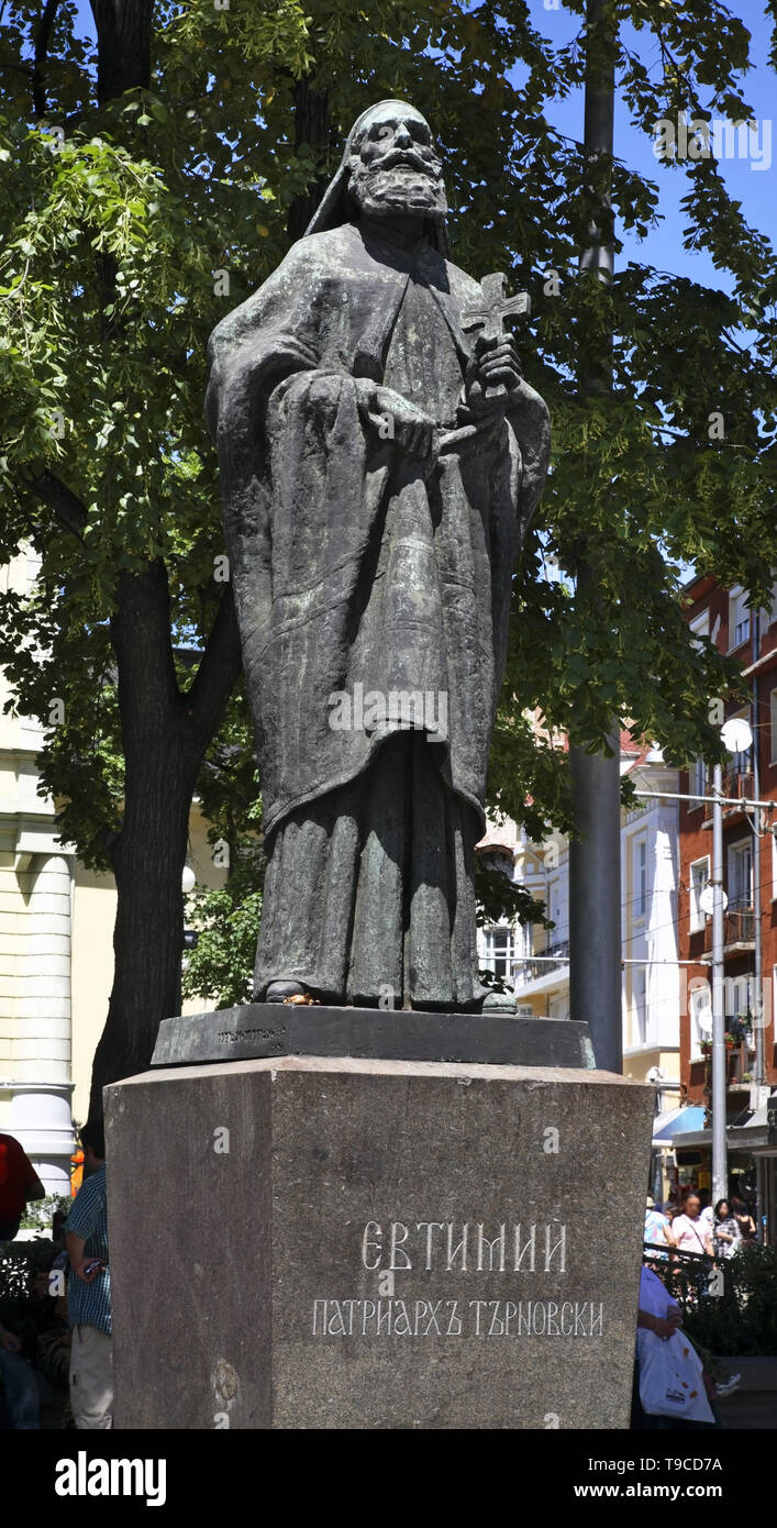 Denkmal für Euthymius von Tarnovo in Sofia. Bulgarien Stockfoto
