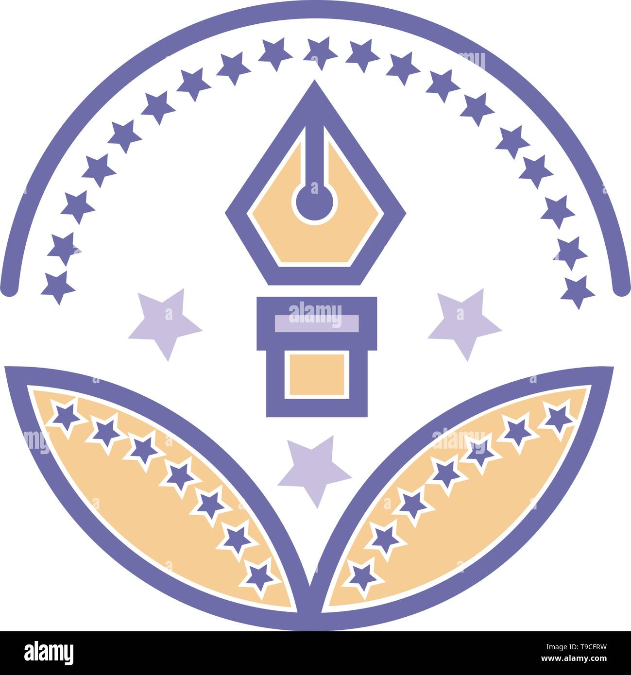 Bildung Learning Award icon-Vektor lernen Zeichen Stock Vektor