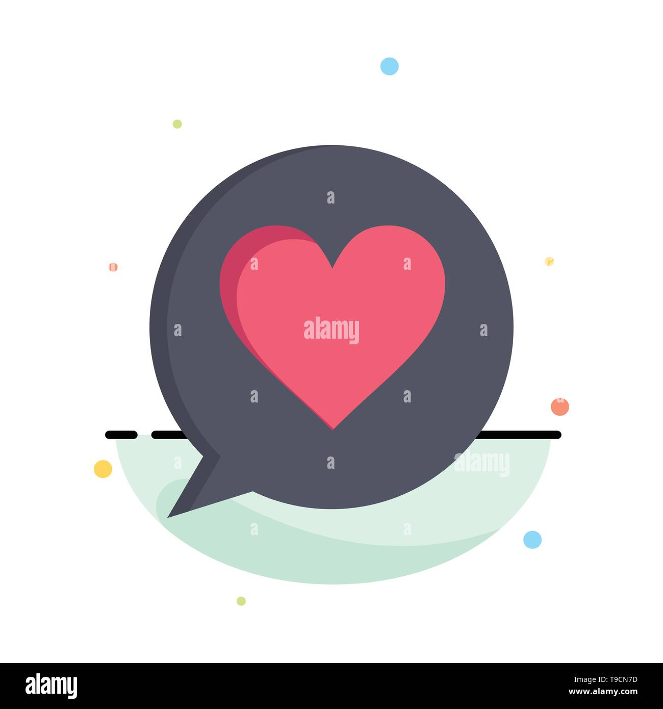 Chat Liebe Herzen Abstrakt Flachen Farbe Symbol Vorlage Stock Vektorgrafik Alamy