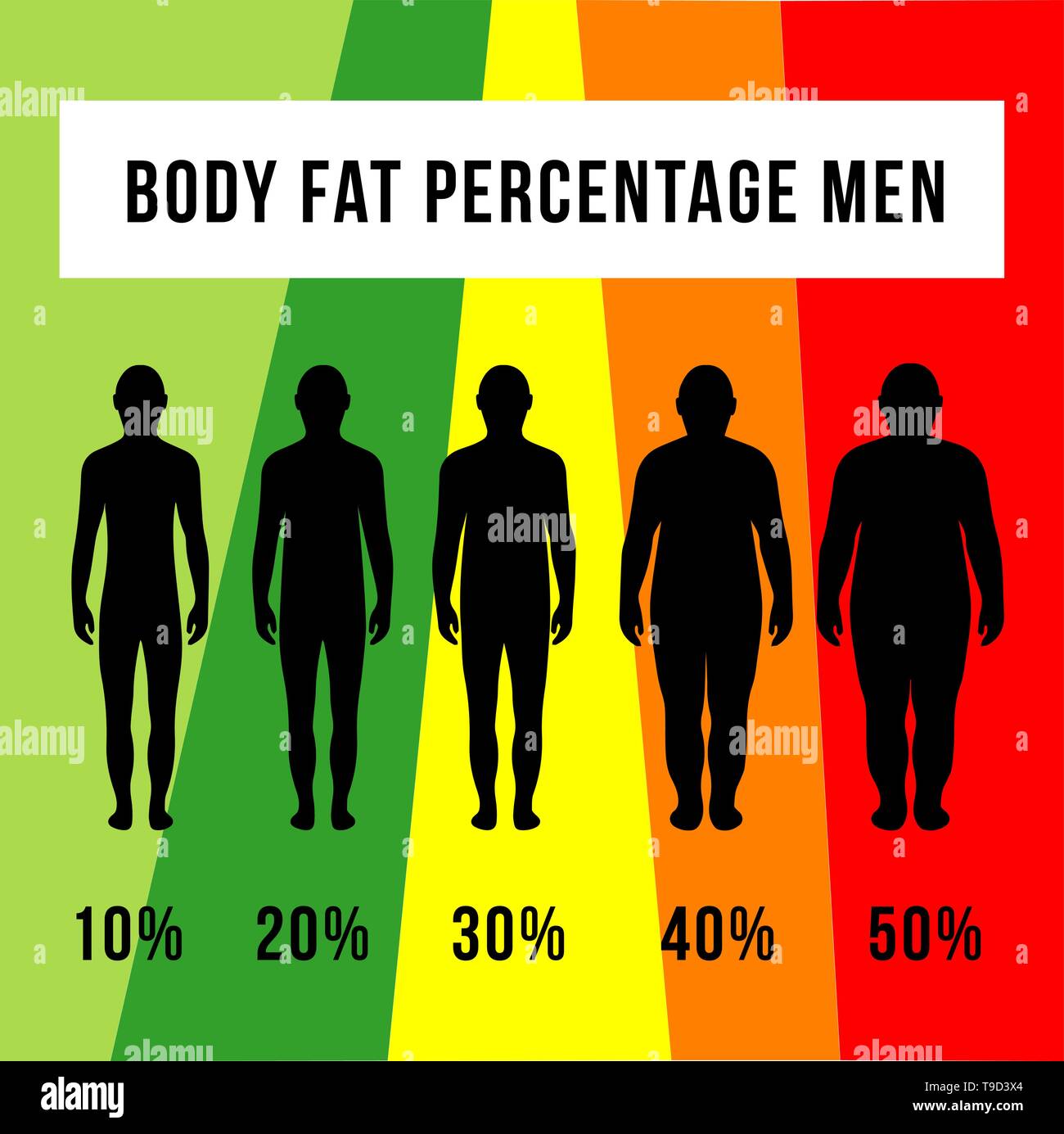 Körperfettanteil Männer Frauen designs Konzept Vektor. Diäten und Übungen vor und nach von Fat zu Fitness. Stock Vektor