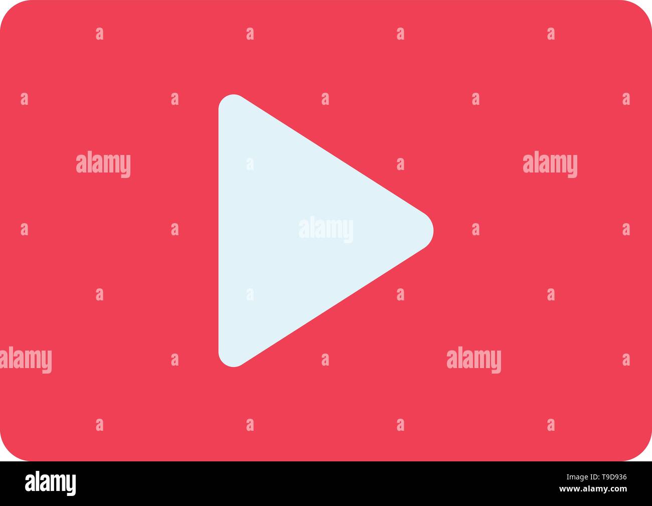 Youtube Paly Video Player Flachbild Farbe Symbol Vektor Icon Banner Vorlage Stock Vektorgrafik Alamy