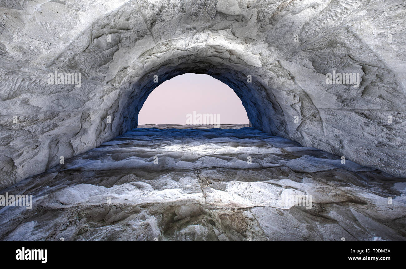 Stein Tunnel. Abbildung. 3D-Rendering Stockfoto