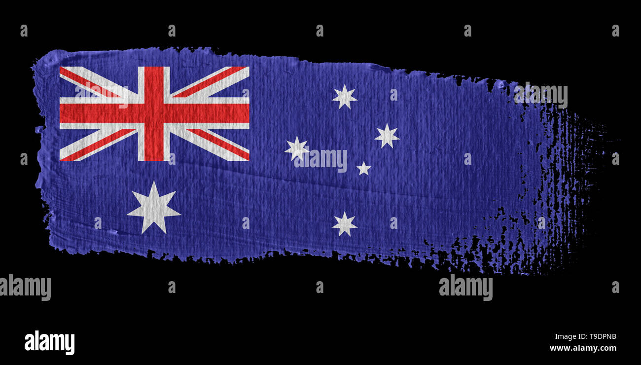 Pinselstrich Flagge Australien Stockfoto
