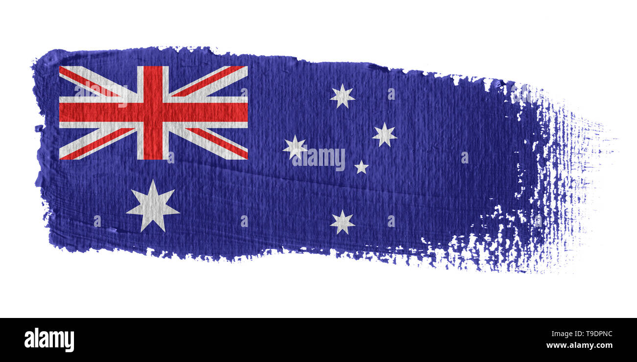 Pinselstrich Flagge Australien Stockfoto