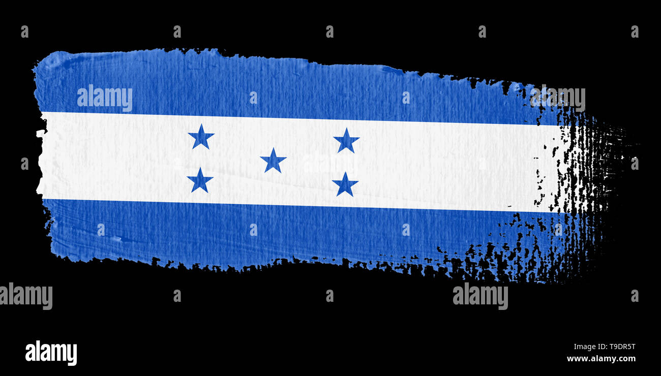 Pinselstrich Flagge Honduras Stockfoto