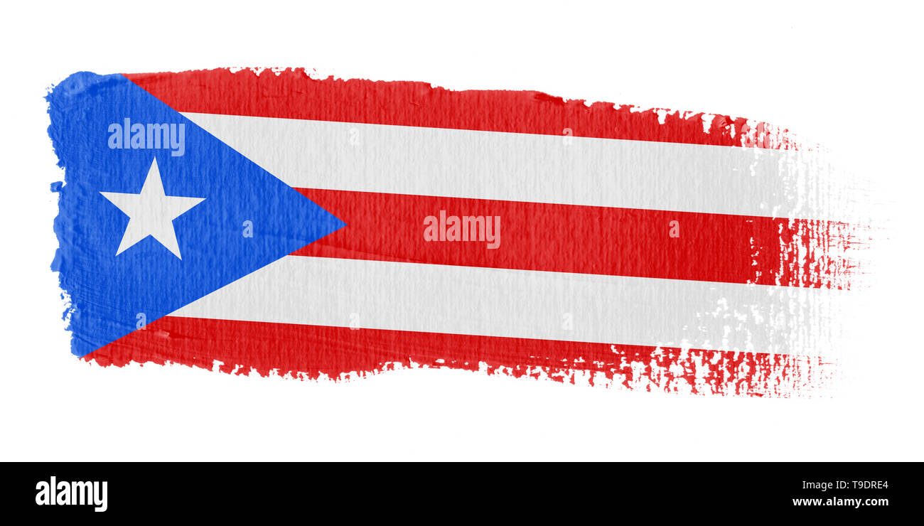 Pinselstrich Flagge Puerto Rico Stockfoto