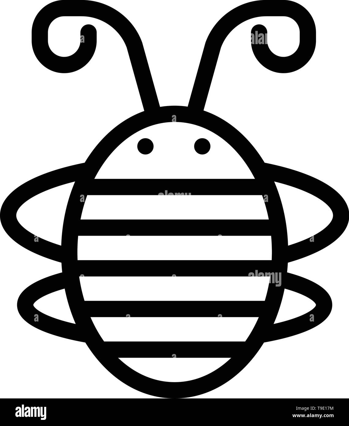 Biene Insekt, Käfer, Käfer, Marienkäfer, Marienkäfer Blau und Rot Jetzt herunterladen und Web Widget Karte Vorlage kaufen Stock Vektor