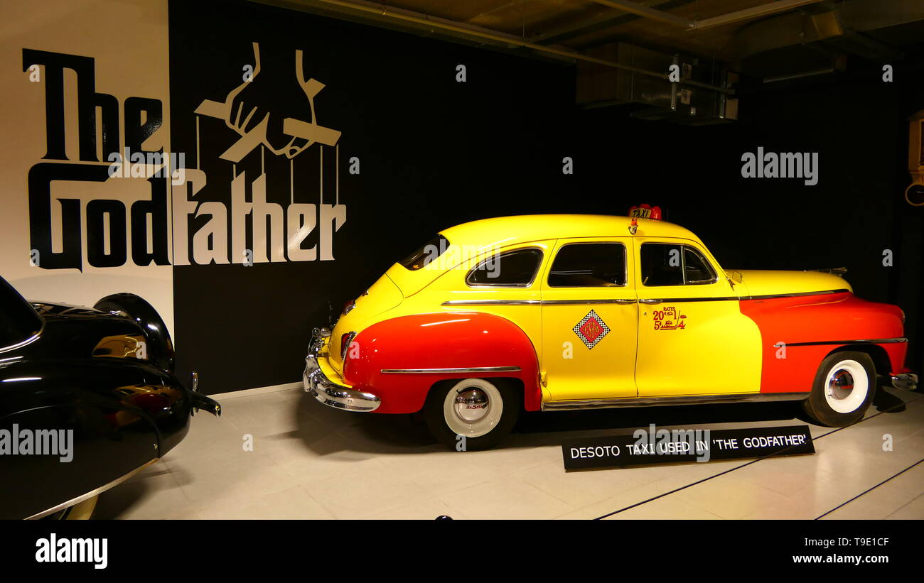 Den Haag, Niederlande - 21 April, 2019: Das historische Desoto Taxi aus dem Film: Der Pate, in der berühmten Louwman Museum Stockfoto