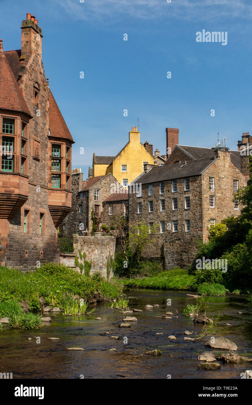 Dorf von Dean, Edinburgh, Schottland an einem wolkenlosen Tag im Frühling Stockfoto