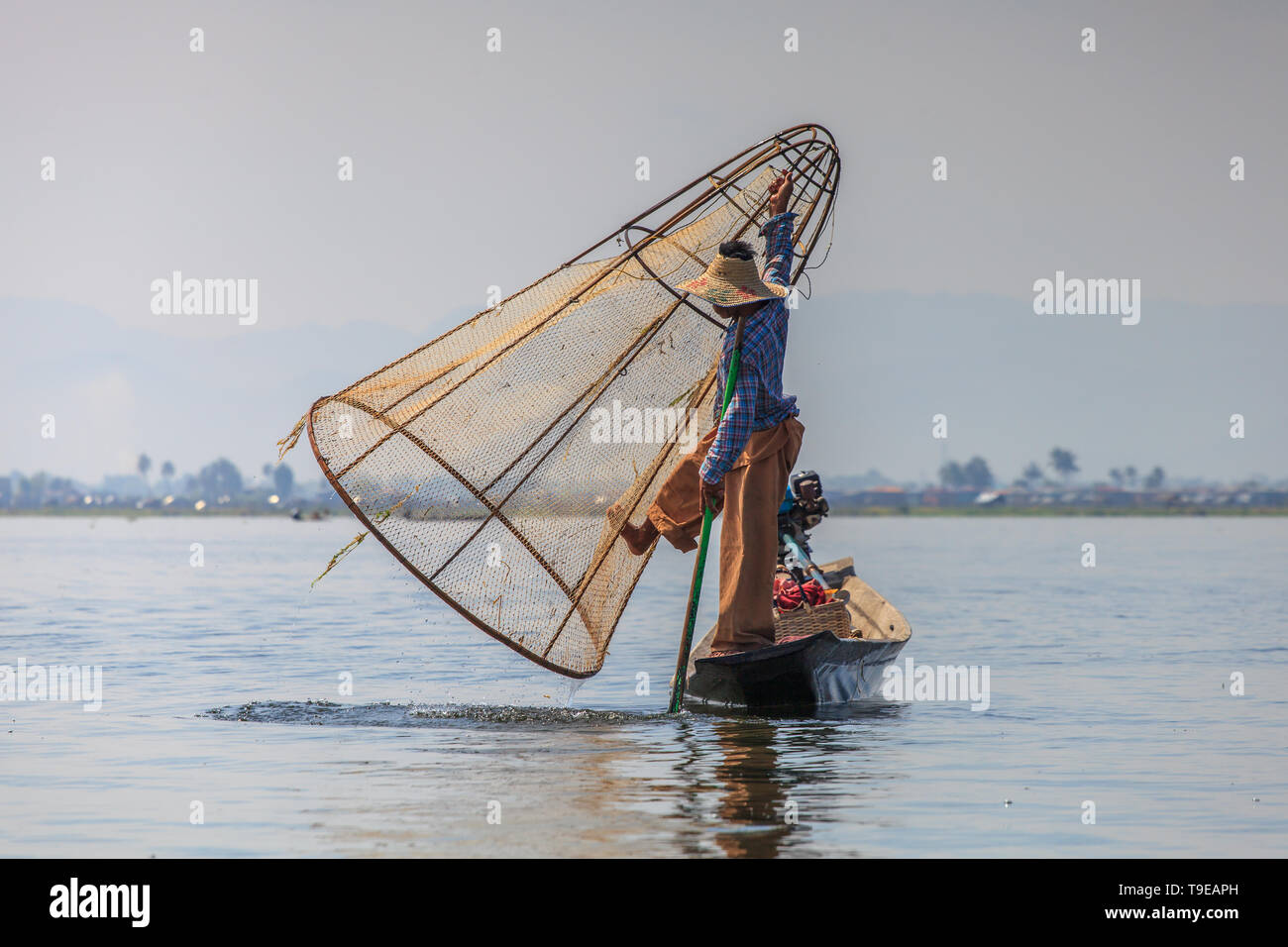 Fischer am Inle-see Burma (Myanmar) Stockfoto