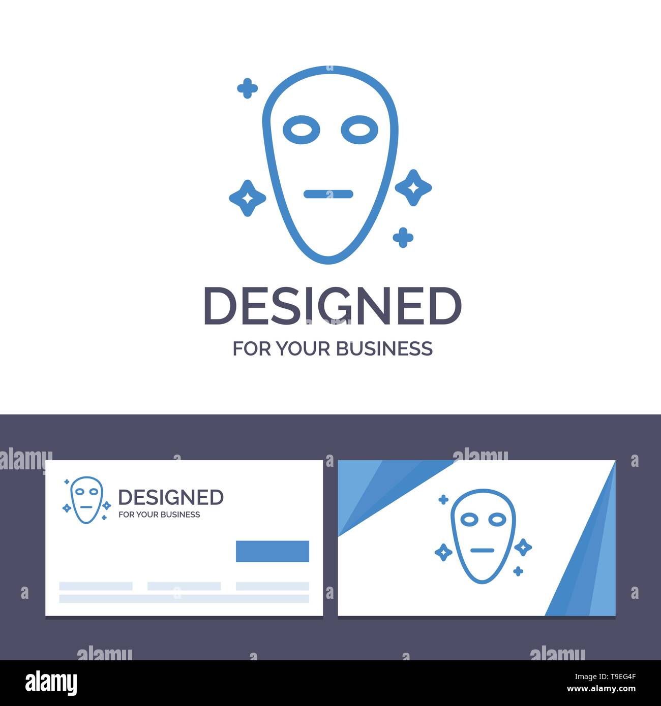 Creative Business Card und Logo Vorlage Alien, Galaxy, Raumzeiger Abbildung Stock Vektor