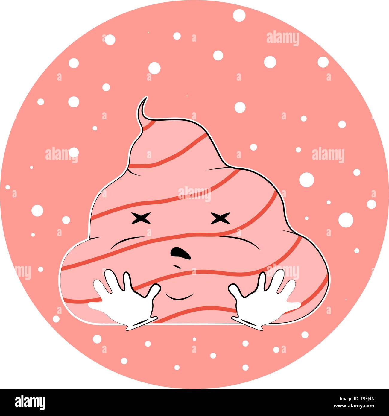 Zephyr Charakter Abbildung. Cute Baby food Symbol. Stock Vektor