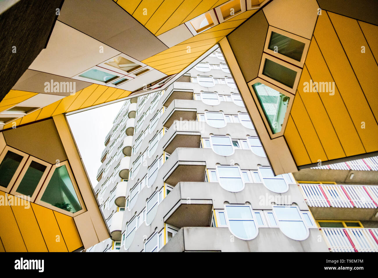 Cube Häuser Rotterdam - Architekten Piet Blom - moderne Architektur - abstrakte Fotografie-abstrakten Foto - Niederländische Tourismus Schweiz Tourismus Stockfoto