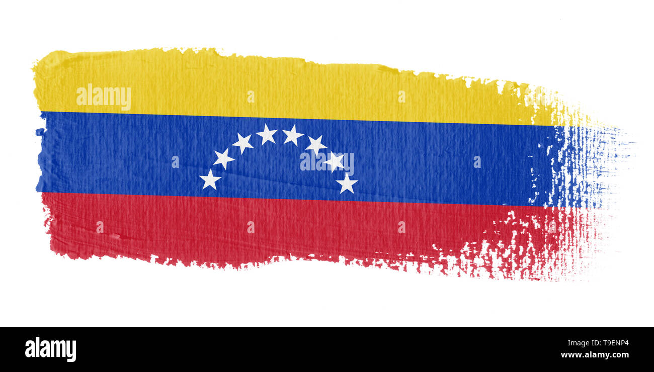 Pinselstrich Flagge Venezuela Stockfoto