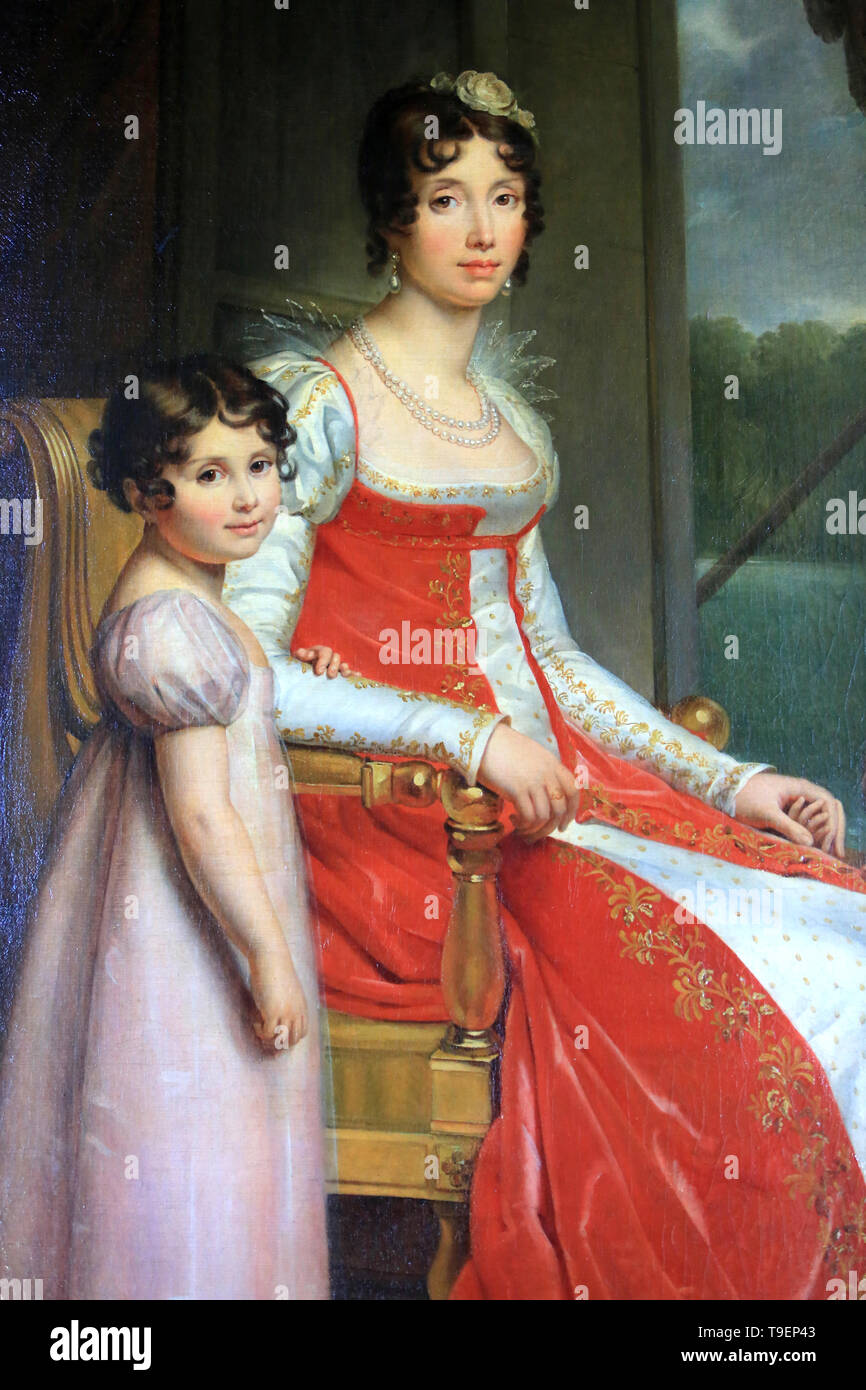 Marie-Julie Clary. Reine d'Espagne. 1771-1845. Portrait par François Pascal Simon Gérard. 1808. Château de Fontainebleau. Stockfoto