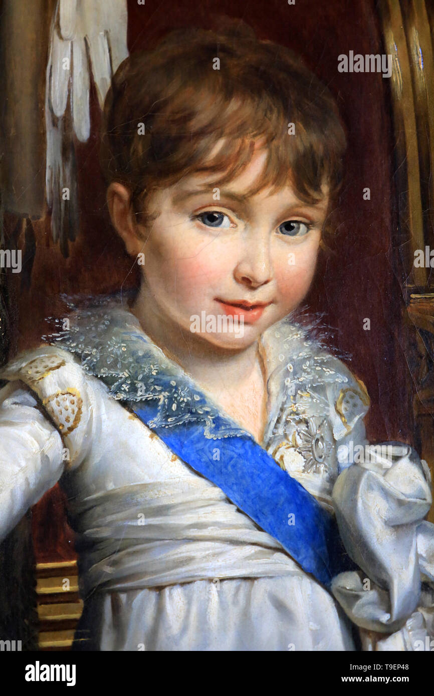 Napoléon-Louis de Beauharnais. 1804-1831. Prince Royal de Hollande. Fils d'Hortense de Beauharnais. Portrait par François Pascal Simon Gérard. Stockfoto