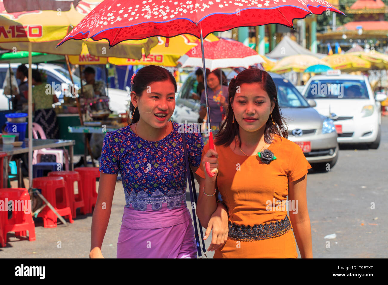 Myanmar Mädchen Stockfoto