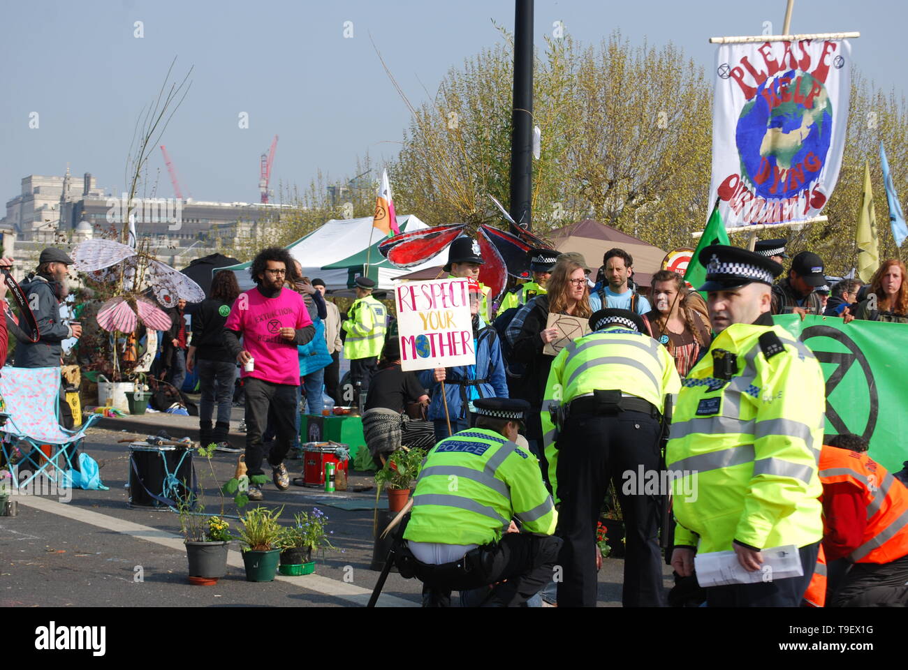 Aussterben Rebellion Waterloo Bridge Stockfoto