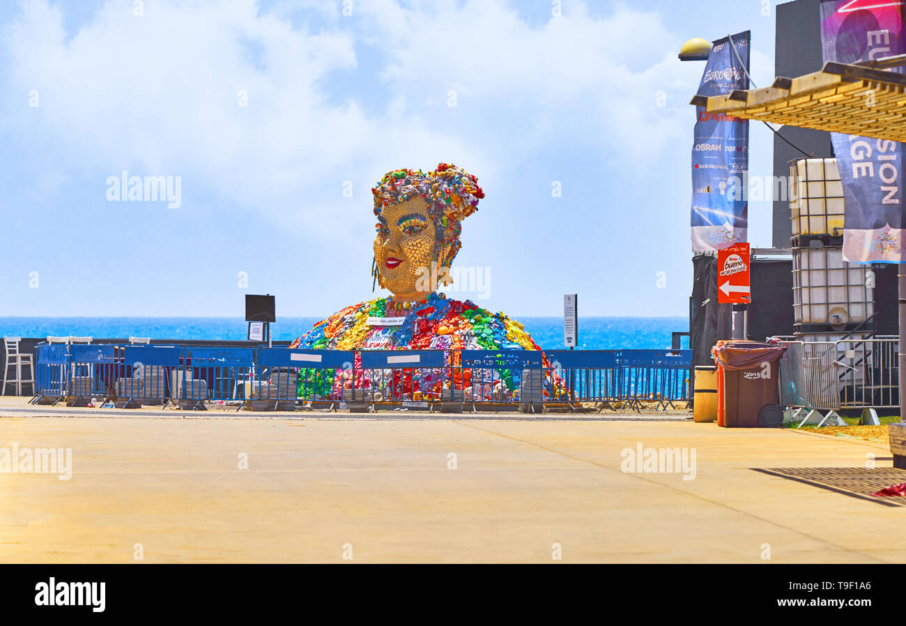 Ordentlich Barzilai Statue von Spielzeug an der Promenade von Tel Aviv, Israel Stockfoto