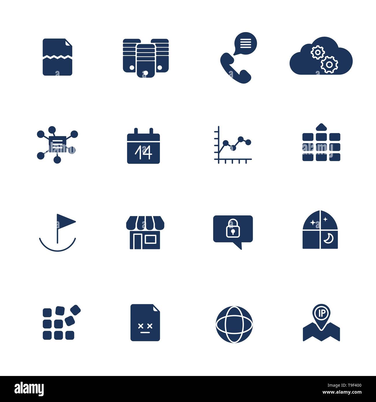 Icon Set. Symbole für Internet, Apps, Programme und andere Stock Vektor