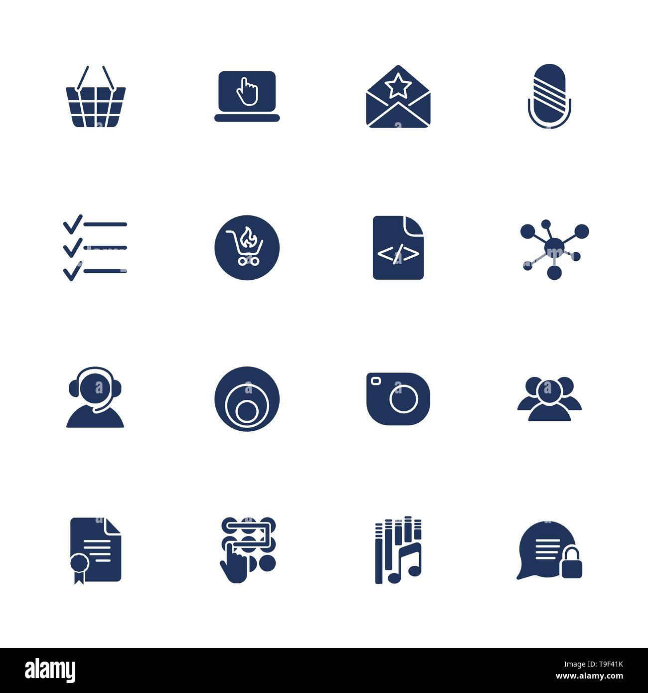 Set mit Icons im modernen Stil. Hohe Qualität Symbole für Web site Design, mobile Apps. Stock Vektor