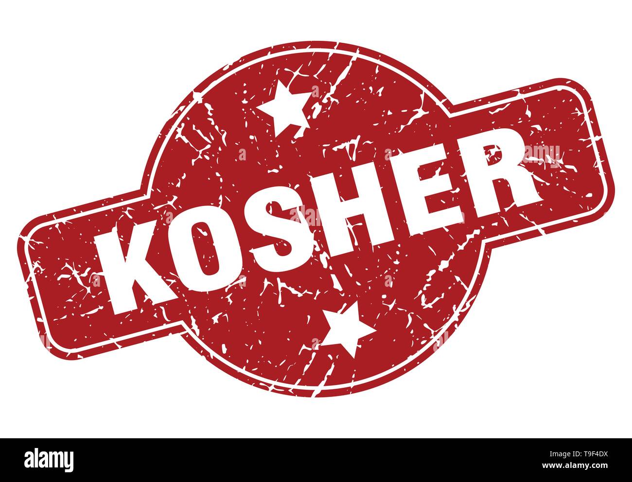 Kosher kosher Zeichen vintage Stempel. Stock Vektor