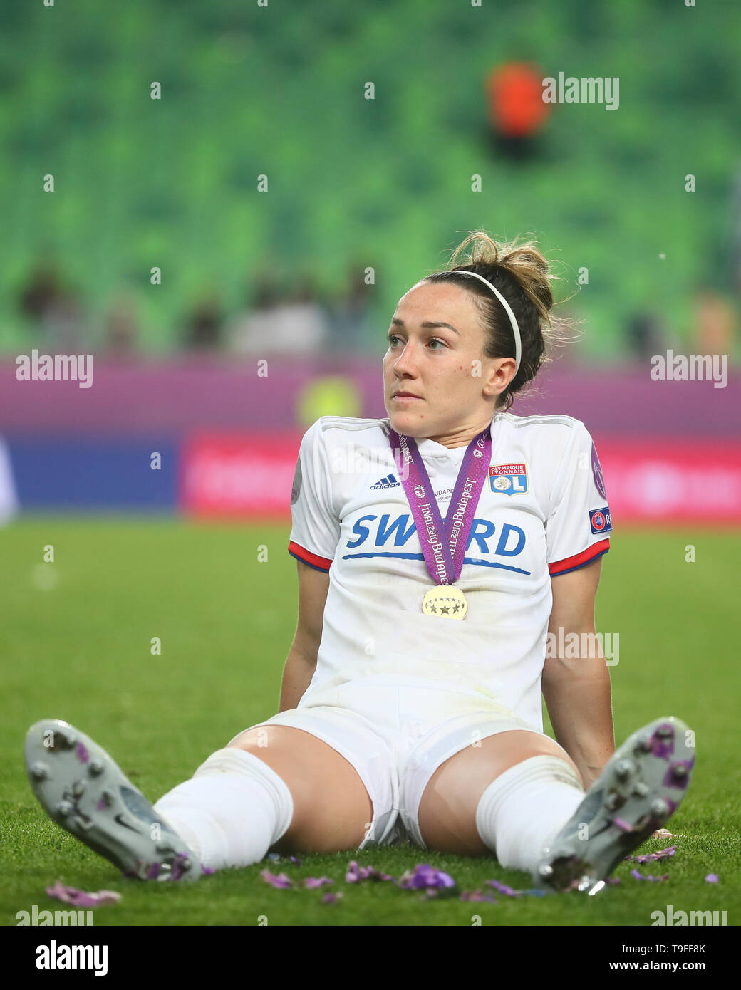 Budapest, Ungarn. 18 Mai, 2019. Lucy Bronze von Olympique Lyonnais während der UEFA Champions League Finale zwischen Olympique Lyonnais und FC Barcelona Frauen an Groupama Arena am 18. Mai 2019 in Budapest, Ungarn Quelle: Aktion Foto Sport/Alamy leben Nachrichten Stockfoto