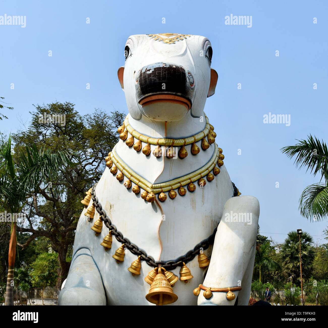 Nandi-Companion von Schmalz Siva am Mahanandi in Indien, Andhra Pradesh Stockfoto