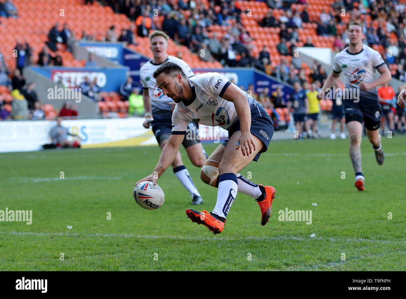 Featherstone Rover Tom Holmes während der Betfred Meisterschaft Sommer Bash Gleiches an, Blackpool. Stockfoto