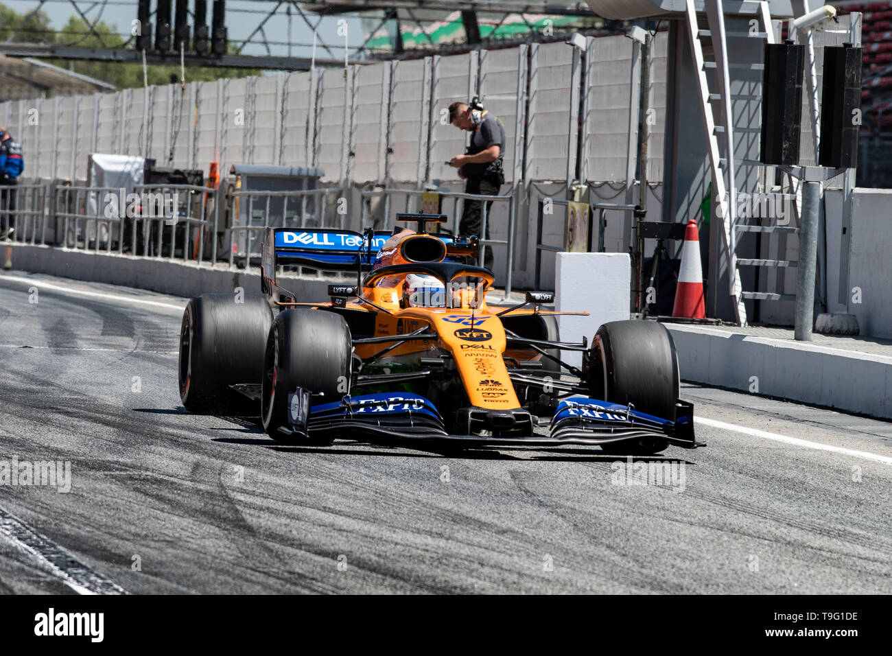 Barcelona, Spanien. Mai, 14., 2019 - Carlos Sainz aus Spanien mit 55 Mclaren F1 Team - während der Formel Eins 2019 Test am Circuit de Catalunya. Stockfoto