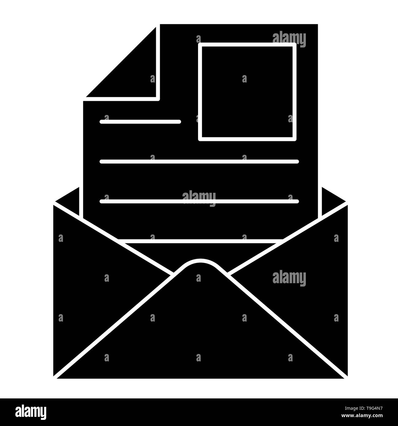 Symbol "E-Mail", Vector Illustration, Business Überblick Stockfoto