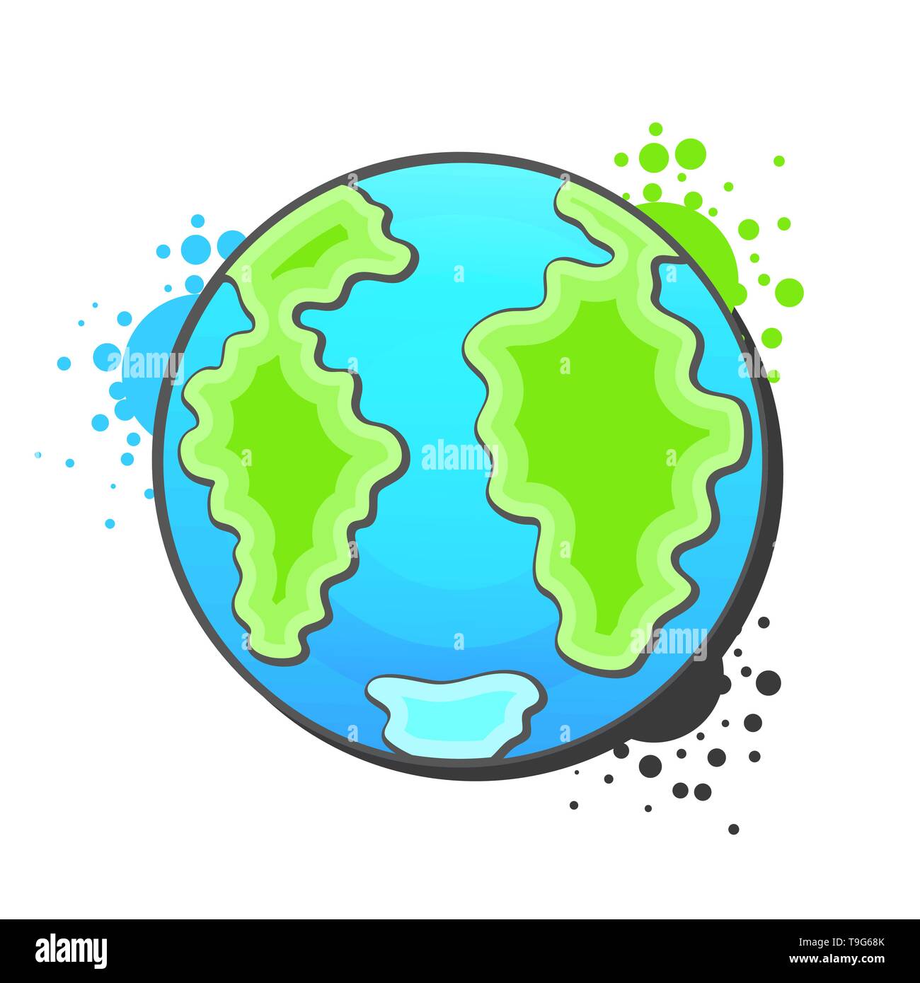 Handgezeichneten Vector Illustration für Tag der Erde für Ihre Bedürfnisse Stock Vektor