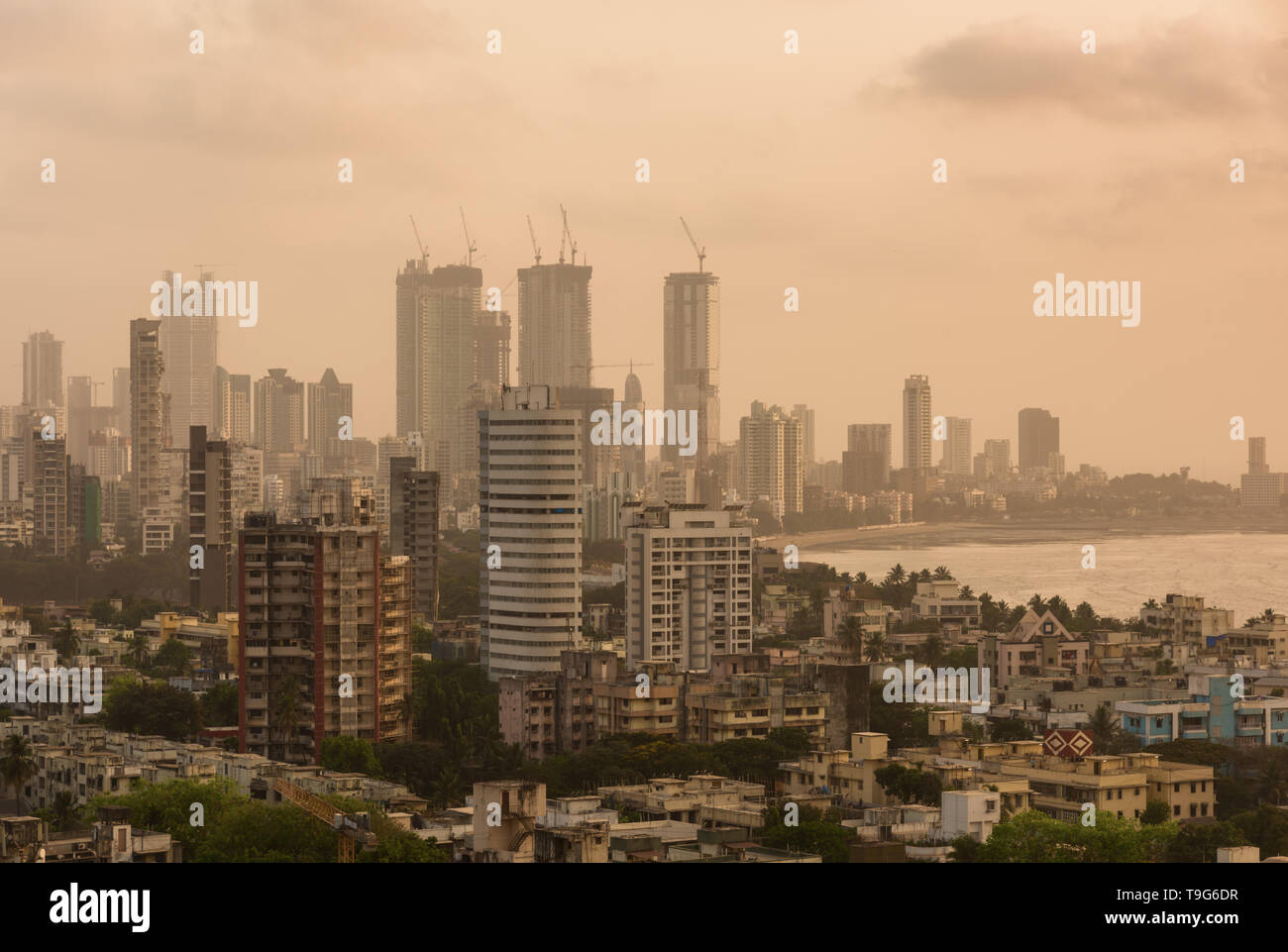 Skyline Mumbai, Indien Stockfoto
