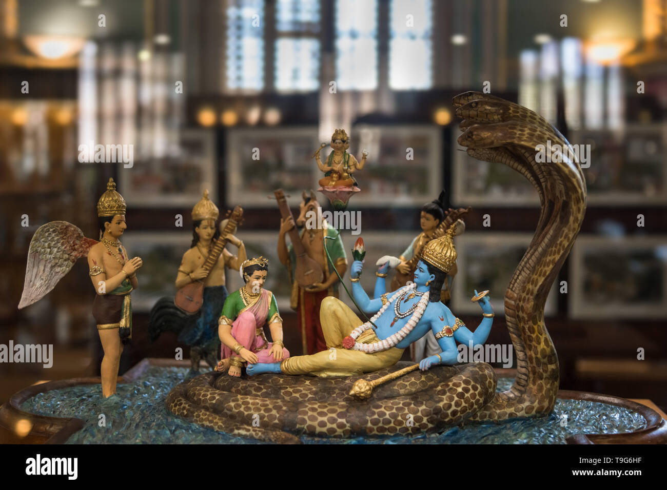 Lord Vishnu Diorama, Dr Bhau Daji Lad Museum, Mumbai, Indien Stockfoto