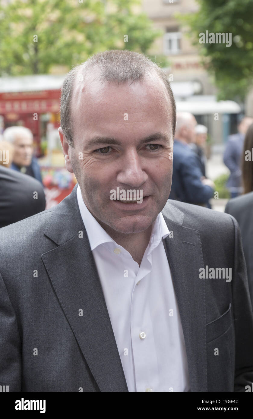 Manfred Weber besuchte, Zagreb, Kroatien. Stockfoto