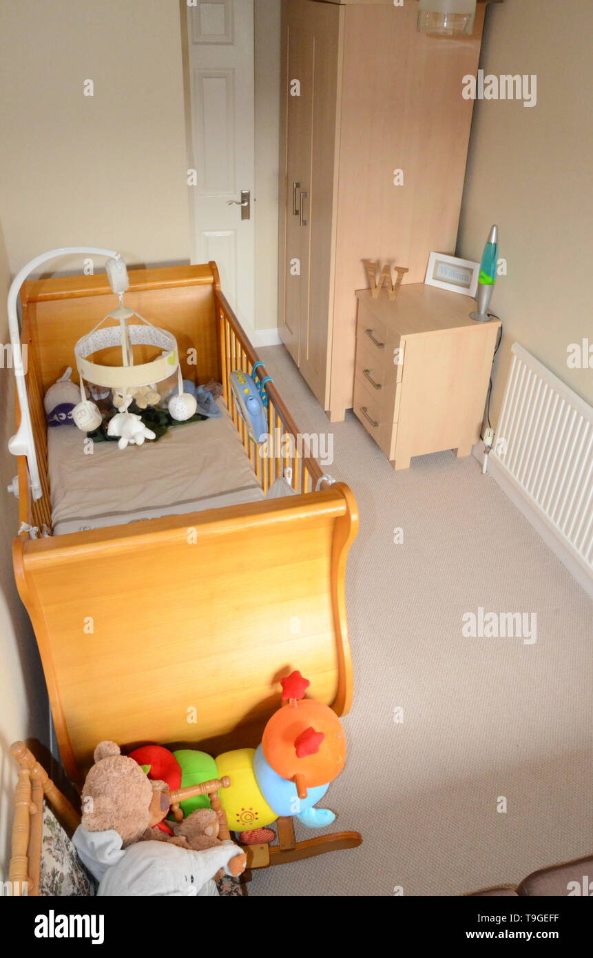 Babys Schlafzimmer, erholsamen Schlaf, Babybett Tod Stockfoto
